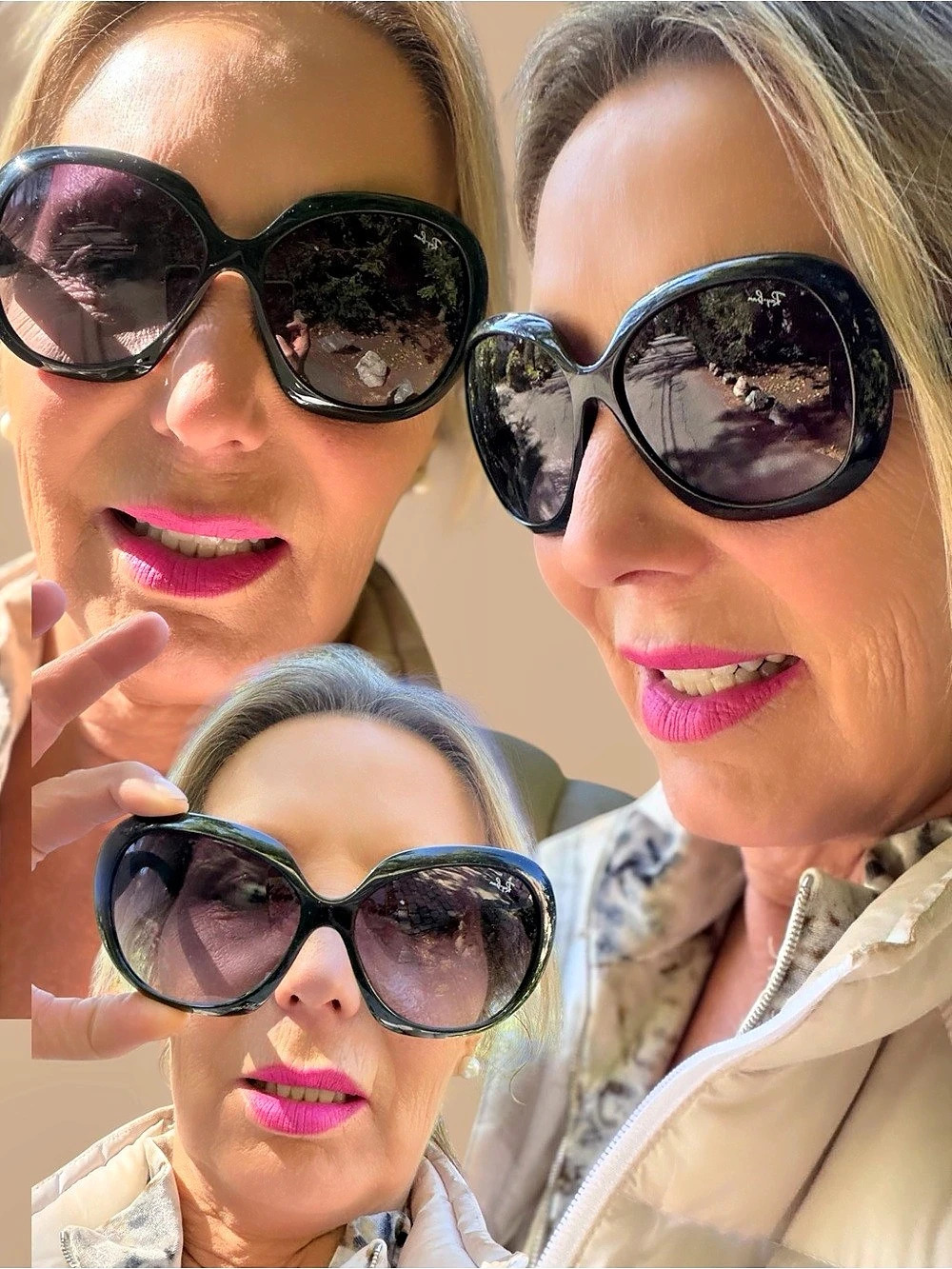 Ray-Ban Black & Purple Oversized Sunglasses